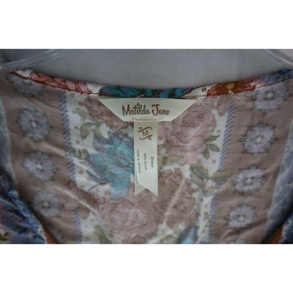 Matilda Jane Women's Sz M Floral Print Just For A Moment Button Down Dress - Picture 3 of 10